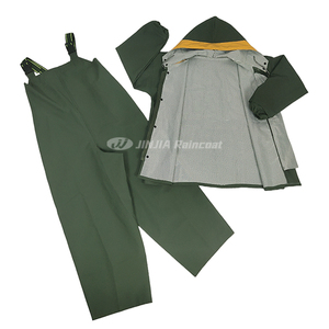 Manteau <span class=keywords><strong>de</strong></span> pluie <span class=keywords><strong>de</strong></span> pêche commerciale personnalisé veste bretelles uniforme imperméable <span class=keywords><strong>de</strong></span> haute qualité durable en PVC pêcheur marin imperméable - Product Image 2