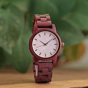 Orologi da donna originali in legno <span class=keywords><strong>viola</strong></span> realizzati a mano <span class=keywords><strong>viola</strong></span> all'ingrosso disegnano il tuo marchio Nature Wood Watch Charm girl - Product Image 2