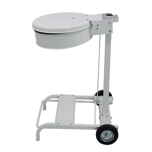 Commercial Foot Pedal Opening Garbage Trolley Mobile Stainless Steel Waste Cart with Lid Hygienic Design - Product Image 5