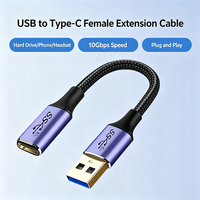 Cable USB-C a USB-A 3.2 de 10 Gbps, Fabricación de Fábrica, Cable USB3.2 Tipo C Hembra a Macho para Computadora, PC, Cargador de Pared