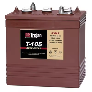 Batterie au plomb T-105 6V 225Ah utilisée pour la marque professionnelle <span class=keywords><strong>Troja</strong></span> de machine de nettoyage de sol - Product Image 3