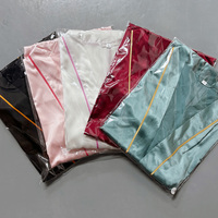 Robes de kimono en satin de soie pour femmes, couleur unie, douces et lisses, avec poches, pour mariée, demoiselle d'honneur, mariage, spa, robes de matin