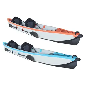 Surfking kayak de pêche gonflable kayak gonflable 2 personnes pour double personne point de chute pliable kano utilisation dans l'eau
