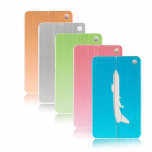 Customized Bulk <b>Name</b> <b>Tags</b> Anodized Aluminum Travel ID Luggage <b>Tags</b> in Airplane Design Personalized <b>Tags</b> - Product Image 1