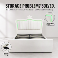 Gepolstertes Bett mit LED-Beleuchtung |   Bett mit LED-Beleuchtung, individuelles Logo & OEM-Unterstützung |   Individuelles Logo & OEM-Unterstützung möglich