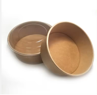 Récipient alimentaire jetable à impression personnalisée saladier rond blanc bols à soupe chauds en papier avec couvercle en papier