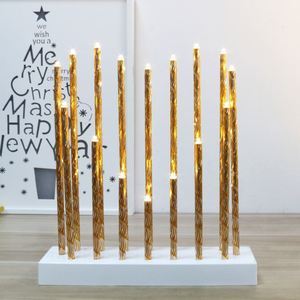 16L Warm White LED Candle <b>Light</b> Golden Plastic Pipe for Christmas Decoration Supplies Candle Bridge <b>Light</b> - Product Image 2