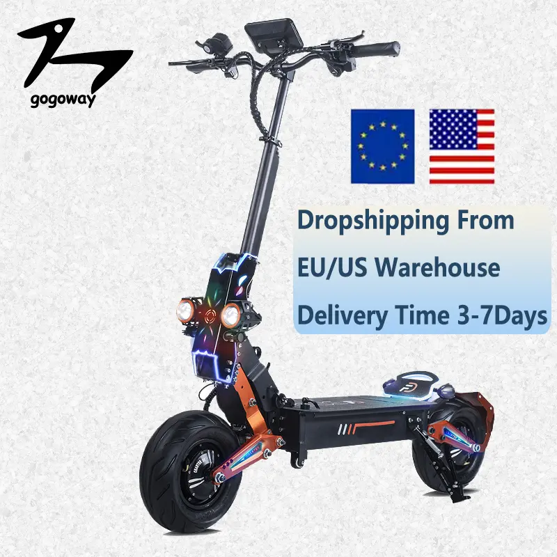 US EU Warehouse Big Two Wheels Offroad 5000w Elektro roller Faltbarer Doppel motor Adult Mobility E Scooter Electrico