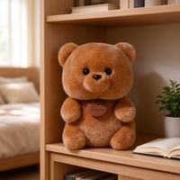 Ours en peluche personnalisé, jouet en peluche mignon et doux, ours en peluche avec étiquette, vente en gros OEM ODM, logo personnalisé pour cadeau d'enfant en gros