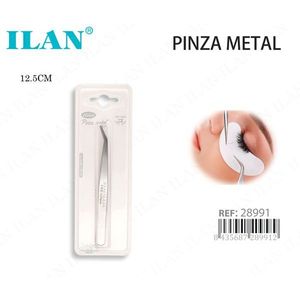 Pinzette in Metallo Ilan 12,5 Cm per Extension Ciglia - Product Image 1