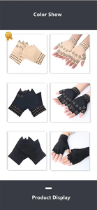Gants de travail magnétiques à demi-doigts, compressifs, pour l'arthrite, pour la thérapie et le soulagement de la douleur - Product Image 6