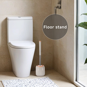 HOLAMOPA TPR Toilet Cleaning <b>Brush</b> <b>Socket</b> Holder Combo Adjustable Angle <b>Brush</b> Head Easy Wall Installation - Product Image 4