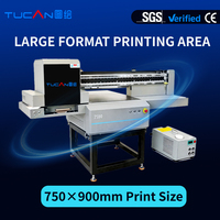 Imprimante à plat UV TUCAN 750x900mm EPS T3200 Têtes Ricoh GEN5 GEN6 pour verre, acrylique, bois, métal, céramique, PVC