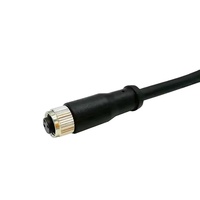 Connecteur étanche personnalisé à résistance de contact de 1 m, 3 broches femelle, capteur M8 vers câble ouvert