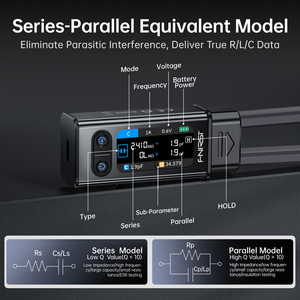 FNIRSI LCR-ST2 2-in-1 compacte dual-mode LCR-<span class=keywords><strong>meter</strong></span>, 100K LCR ESR-<span class=keywords><strong>meter</strong></span>, digitale pincetbrug met Kelvin-klemmen, 100Hz-100kHz sweep - Product Image 5