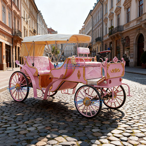 Carruaje Eléctrico Rosa para Bodas, Carruaje Turístico de Acero Estilo Amoroso, Nuevo Precio al por Mayor de Henan - Product Image 3