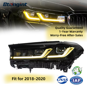 Fari a LED Accessori Auto Adatti per <span class=keywords><strong>BMW</strong></span> Serie 5 G30 2018-2020 Modificati Gruppo Fari Laser Black Knight - Product Image 1