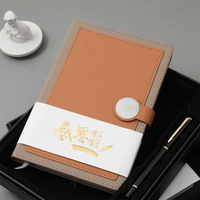 DEPAI A5 Cuaderno de Direcciones con Cubierta de Cuero Sintético PU, Serie Gratitud, Encuadernación Térmica, 100 Hojas, Bolígrafo, Papelería, Set de Regalo en Caja, ¡Oferta Caliente!