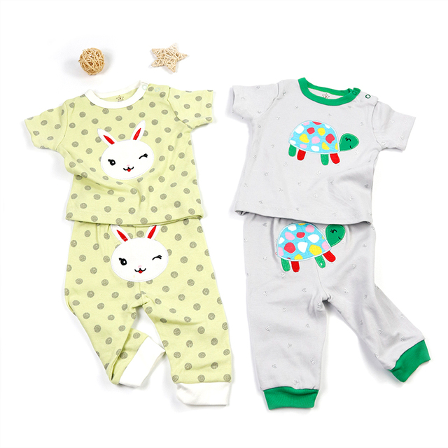 Weaning Baby Set Baby Cloth Cute Print Summer Cotton Unisex Clothing Set Fashion Hot Saleorganic Cotton Kids Clothes Baby Suit