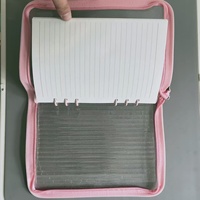 Couverture de planificateur A5/A6 en acrylique mat, reliure en cuir PVC, style couverture rigide, carnet de rangement à feuilles mobiles
