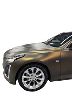 Film de protection de peinture pour voiture en vinyle PET, finition chrome satiné or foncé, sans effet peau d'orange, faible adhérence initiale, sans bulles, avec technologie Air Release