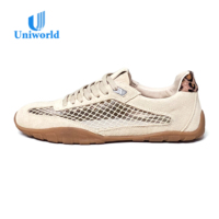 Fournisseur direct du Vietnam sur Alibaba |   Chaussures Femme - Baskets plates personnalisées pour femmes avec détail léopard, respirantes, style pieds nus