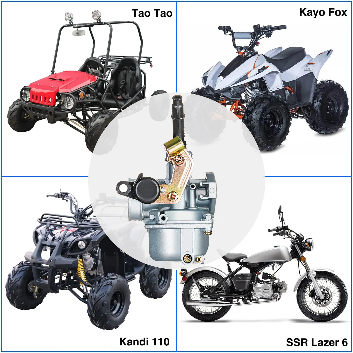 Karbüratör 19mm PZ19 için 50cc 70cc 80cc 90cc 110cc 125cc çin Quad 4 zamanlı ATV Go Kart Pit Dirt Bike karbüratör