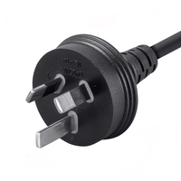 Prise standard australienne à 3 broches 10A 250V câbles d'alimentation cordons d'alimentation ca électriques pour ordinateur appareil ménager fil ouvert