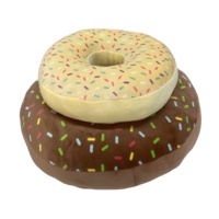 Coussin en forme d'anneau en peluche donut spongieux en peluche coussin impression numérique 3d coussins de canapé en forme de nourriture beignet jeter oreiller