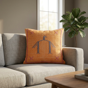 Home Decorative 100% linen cushion Digital Printing Cushion Cover Set Living and Bed Room Cushion <b>pillow</b> Case <b>orange</b> color - Product Image 3