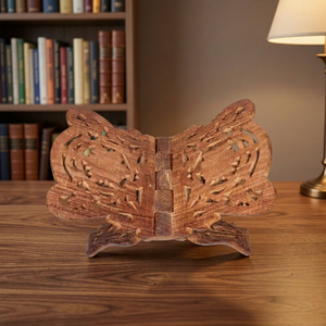 Support de livre en bois sculpté style ferme Falak World Export pour Coran et Bible, base antidérapante, modèle de table pour hôtel FWE-W-003 - Product Image 1