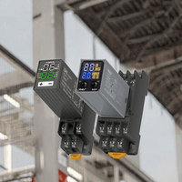 Interruptor de relé con temporizador programable LED Digital, base de enchufe AC/DC, 12V, 24V, 220V, componentes electrónicos de ciclo de repetición de alta potencia