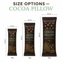Sachets d'emballage alimentaire plats individuels en Mylar avec fenêtre, de qualité supérieure, pour chocolats, dragées au cacao, accompagnement de café et cadeaux