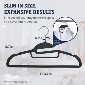 Ultra Slim Heavy Duty Kunststoff Kleiderbügel 50er Pack Flexible funktionale Wohnzimmer Kleider schrank Kleidung Organizer Anzug Kleiderbügel - Product Image 5