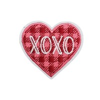 Patch Cœur Brodé en Polyester Doux pour la Saint-Valentin, Étiquette Broderie Informatique Rouge Amour pour Décoration de Vêtements