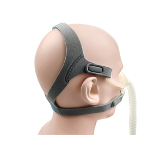 Sangle de fixation pour masque nasal CPAP compatible <span class=keywords><strong>ResMed</strong></span> N20, sangle en éponge composite bleu-gris avec clips, tailles M et L - Product Image 4