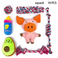 Songshan Toys Vente en gros Produit alimentaire personnalisé pour chiot en peluche pour animaux Accessoires pour animaux de compagnie grinçants Jouets pour chiens Ensemble de jouets à mâcher avec corde Fabricant