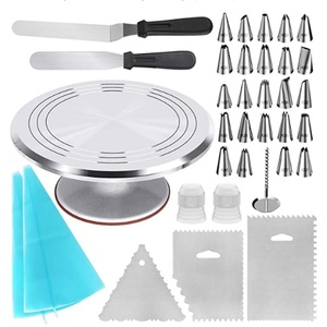 35-Piece Professional Cake Decorating Kit with Turntable, Icing Tips & Scrapers - Product Image 1