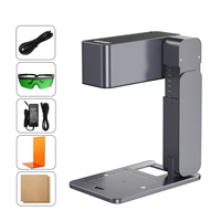 YHS Graveur Laser à Diode DIY Pliable Haute Vitesse 5W, Imprimante Laser de Bureau Mini Portable pour Bois