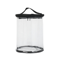 Vente directe en usine impression personnalisée maquillage transparent écologique emballage cosmétique cylindre PVC sac à fermeture éclair en plastique