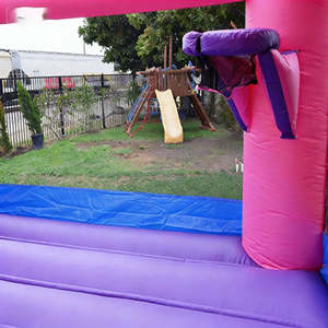 Château gonflable sur le thème <span class=keywords><strong>de</strong></span> la princesse avec toboggan intégré et trampoline, filet <span class=keywords><strong>de</strong></span> sécurité plus haut pour la prévention des chutes - Product Image 6