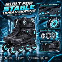 Patins à roulettes freestyle pour adultes, coque rigide, cadre en alliage d'aluminium, roues en PU, freeskate urbain, OEM, taille européenne 35-46