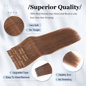 เทปต่อผมแบบมองไม่เห็น ชนิด Double Drawn Virgin European Remy ทำจากผมแท้  แบบไร้รอยต่อ  สามารถย้อมสีใหม่ได้ คุณภาพสูง - Product Image 2