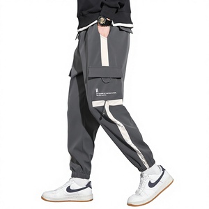 Plus Size Men's Summer Casual Cargo Pants Windproof Breathable Canvas Drawstring Closure Pockets Eco-Friendly - Product Image 1