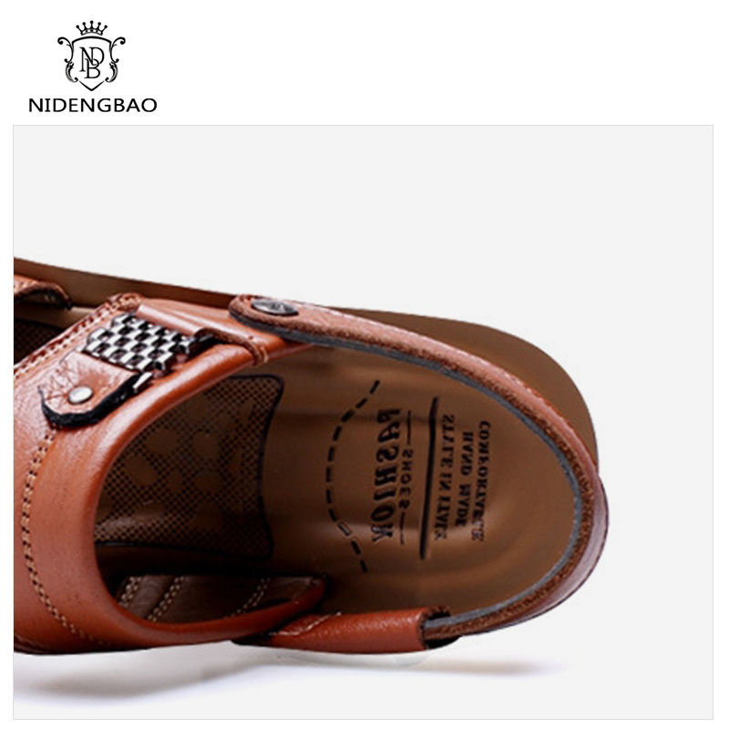 Sandal ukuran besar 48 untuk pria, sepatu jalan luar ruangan nyaman musim  panas klasik pria