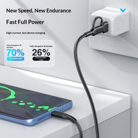 Câble de charge rapide 2-en-1 USB-A vers Type-C en nylon tressé pour téléphone