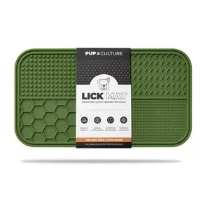 Silicone Lick Mat Feeding Pad for Anxious Pets Plus 4 Different Puzzles for Dogs