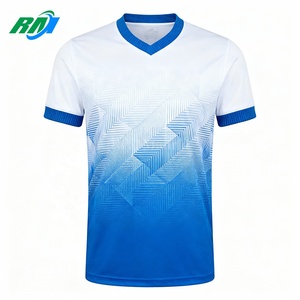 Ropa de Fútbol de Manga Corta de Alta Calidad para Adultos y Niños, Conjuntos de Camisetas de Fútbol Personalizadas, Servicio OEM con Impresión de Nombres - Product Image 1