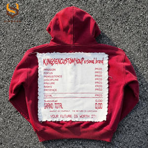 Factory OEM Patch Embroidery 3D Embroidery Custom LOGO Sweatshirt Cotton Unisex Oversized Distressed Heavyweight Boxy <b>Hoodie</b> - Product Image 2