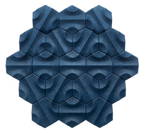 Panneaux acoustiques artistiques à motif ondulé, décoration murale en <span class=keywords><strong>relief</strong></span> 3D pour hôtel et restaurant - Product Image 1